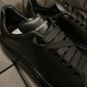 Authentic Alexander McQueen clear black sole oversized sneaker.